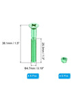 1.5 Inch Skateboard Mounting Hardware Set With 8 Carbon Steel Screws And Nuts Flat Head Black Finish Replacement Kit