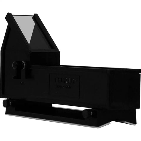 Red Green Dual Illumination Finder Sight with Mounting Base, black design, 1x no magnification, for pro-grade stargazing