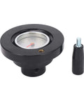 Dial Hand Wheel Position Indicator 12x100mm with handwheel handle, aluminum and plastic, 0-360° readout for machinery on shafts
