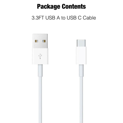 Car USB A To USB C Charging Cable For iPhone 17 16 15 Series And iPad, one meter length, white, durable fast sync cord.