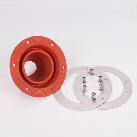 Stove Jack Tent Flashing Kit With High Temp Flexible Pipe Sealing, Heavy Duty Silicone With Stainless Rings And Nuts for tents