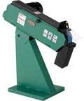 Heavy Duty 4 HP Metal Belt Sander and Grinder with 3x79 Inch Abrasive Belt 220V 3 Phase Motor 8 Inch Contact Wheel side view