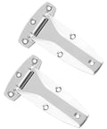 Two Pack Heavy Duty Chrome Zinc Alloy R V Door Hinges For Travel Trailers And Fifth Wheel Campers Plus Walk In Refrigeration Cooler Mounts And Bbq Grill Smocer Hardware Kit Wit Complete Bolt Set Inclued, chrome finish hinges.