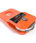 4.8T Snatch Block For Beefy Offroad Winches Orange With Reinforced Stainless Steel Pulley And Anti Corrosion Coating 13,500 Lb Break Strength 8,800 Lb Safe Working Load Compatible With Synthetic Rope Or Steel Cable Up To 0.4 Inch orange snatch block with stainless pulley