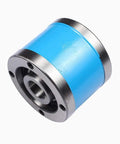 Straight Shot Heavy Duty Wedge Type One Way Clutch Steel Overrunning Backstop Assembly 25 By 90 By 50 Millimeters in blue.