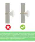 Diagram of White Ceramic Round Kitchen Cabinet Knobs 10 Pack With Long And Short Screws showing correct screw length for installation.