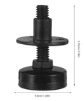 4 Pack Adjustable Leveling Feet for Cabinets and Beds, 3/8-16 Inch Threaded Levelers With 1.5 Inch Thread Length in black