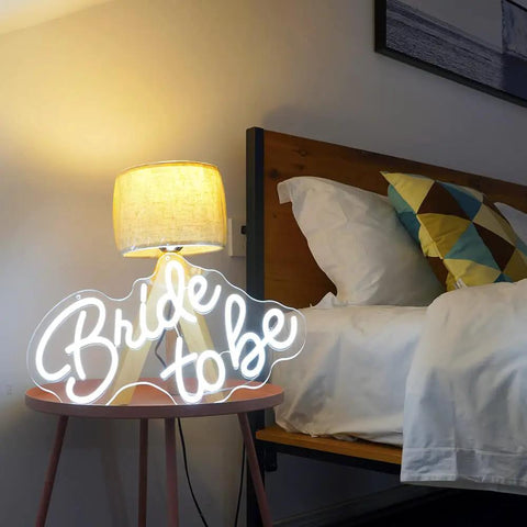 Bride To Be LED Neon Wall Sign For Christmas Bridal Shower Bachelorette Party Engagement Gift Wedding Decor Light That Sets The