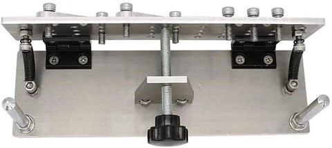 Heavy Duty Fixed Angle Belt Grinder Knife Jig For Precision Blade Sharpening Durable Aluminum Alloy Build, front view with adjustable components.
