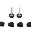 Xixian Truck Hood Bumper Stopper Set For 1967 To 1972 Models Includes Rubber Cushion Buffer And Screws Black Adjuster Replacement Kit That Fits Like A Glove., 2 metal stoppers and 4 rubber pads