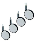 3 Inch Silent Swivel Furniture Casters Four Piece Set With Screw Rod Mount Heavy Duty White Wheels For Tables And Chairs Universal Fit