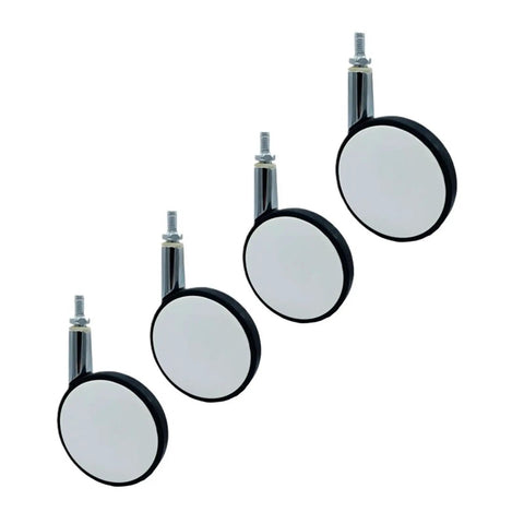 3 Inch Silent Swivel Furniture Casters Four Piece Set With Screw Rod Mount Heavy Duty White Wheels For Tables And Chairs Universal Fit