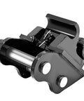 Quick Change Hitch for Mechanical Mini Excavator Backhoe Attachment, fits 1T to 1.5T digging machines, close-up view.