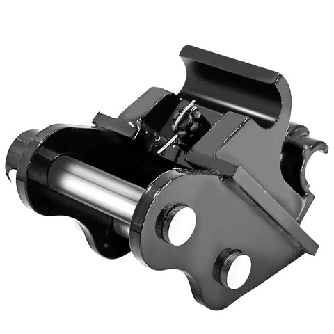 Quick Change Hitch for Mechanical Mini Excavator Backhoe Attachment, fits 1T to 1.5T digging machines, close-up view.