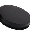 Premium 360 Degree Rotating Turntable Display Stand For Jewelry, Watches, And Digital Products featuring sleek black design, USB power.
