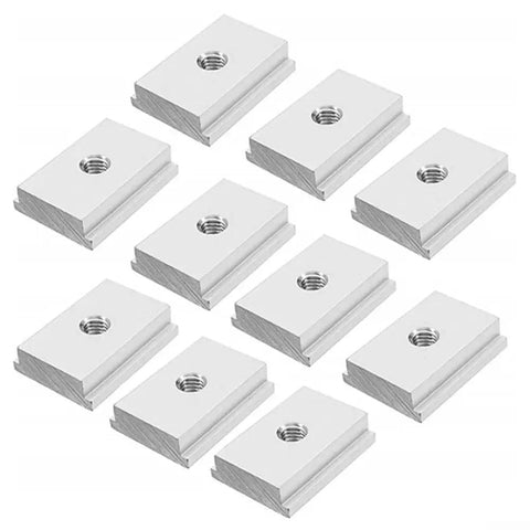 Heavy Duty M8 T Slot Nut Set For Woodworking 10 Piece Aluminum Alloy T Track Sliders Durable Fasteners