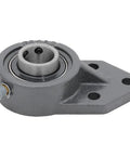 Two Pack Three Bolt Flange Mount Ball Bearing Unit With UC205 16 Insert Bearing Cast Iron Housing FB205 1 In Bore 5 16 In Bolt Set