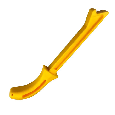 Yellow push stick from Push Block And Push Stick Set For Woodworking Router Table Tool Carpentry Safety Beefy Grip Handle