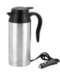 Boss Level 24v Electric Water Kettle For Truckers And Road Warriors 750ml stainless steel kettle with black lid and handle