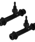 Two plastic black venturi injectors from 3/4 Inch Irrigation Venturi Fertilizer Injector Kit Plastic Black Tubes For Outdoor Garden Farm Lawn 2 Pack