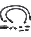 Super Slick Tucked Fuel Line Kit For Honda Civic And Integra With K20 Or K24 Engines Complete Feed Return Set black braided lines