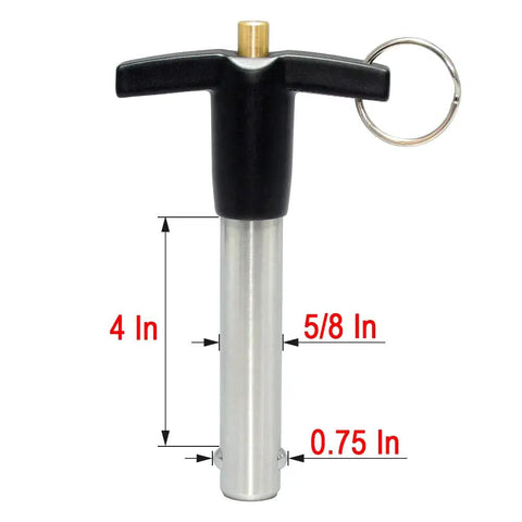 Marine Grade Stainless Steel Ball Lock Pins Quick Release Indexing Spring Positioning Safety Dowels 5/8 By 4 Inch Long heavy duty rigging hardware