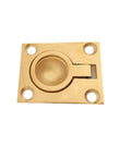 316 Stainless Steel Gold Plated Hatch Pull Handle With Mounting Screws, flush lift ring, deck mount, square hinge
