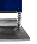Side view of Pro-Grade 12 Inch Press Brake Bender V Block Attachment for 12 or 20 Ton Hydraulic Shop Press in use.