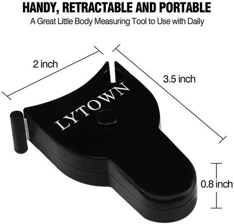 Two Pack 60 Inch Body Measuring Tape Retractable for Body Measurements and Fitness, compact and handy design, front view