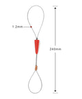 No Sweat 33 Foot Fish Tape Cable Puller Kit with red plastic handle, 240mm length, designed for smooth pet wire routing.