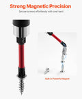 Dang Tough 101 Piece Screwdriver Bit Set Heavy Duty S2 Steel Magnetic bit with screws demonstrating strong magnetic precision.