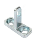 Reliable Washer Door Strike Replacement Latch Receiver Compatible For Frigidaire Electrolux Appliances, metal latch with two mounting holes.