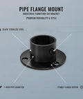 Pipe Flange Mount For Industrial Furniture DIY Black Stainless Steel Bracket 1 Inch Anchor For Pipe Ends Built To Last