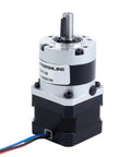 NEMA 17 stepper motor with planetary gearbox, high torque, ideal for CNC machines and 3D printers, featuring 5:1 MG gearbox.