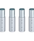 Solid As A Rock Heavy Duty Metal Table Leg Extensions Six Inch Adjustable Furniture Risers Four Pack Point Five Eight Tubing components, silver.