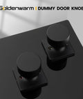 Matte Black Dummy Door Knobs 3 Pack Non Turning Pull Handles For Closet Pantry And French Doors No Function Door Pulls Built To Last Metal Hardware Durable, two black knobs