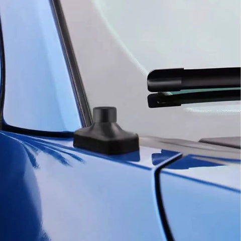 Ford Bronco Custom Antenna Cap Matte Black Hood Mounted Base Cover For Full Size And Sport Models 2021 2022 2023 2024 2025 2026 Car Wash Safe Antenna Delete Kit Gap Filler Bronco Accessories Aluminum on hood