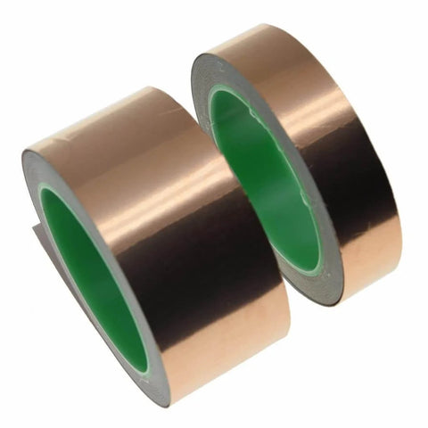 Guitar Shielding Copper Foil Paper For EMI Noise Reduction, Double Sided Conductive Shielding Roll, 65 Ft By 25 Mm