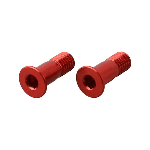M5 Rear Derailleur Guide Wheel Screw Set In Lightweight Aluminum Alloy With Thread Locking Glue, red color, 14.2 mm tension bolts, 2 pack