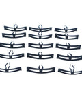 Dense Cowl Seal Metal Clip Kit Compatible With 1968 1969 1970 1971 1972 Chevrolet Chevelle El Camino Malibu Beefed Up Durable Hardware For Factory Fit Weatherproof Cowl Sealing And Rust Resistant Performance. black metal cowl seal clips, 12-piece set