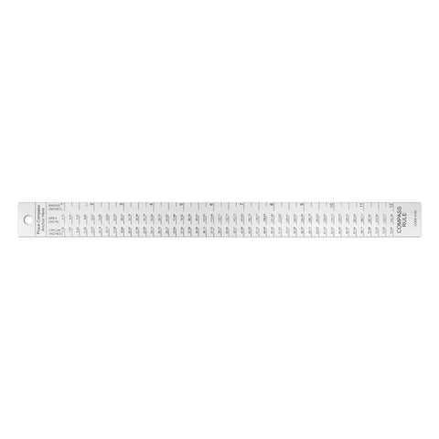 No Fuss Aluminum Beam Compass Ruler Kit With Adjustable Trammel Points And Precision Leads, 12 inch ruler with measurement markings for geometry.