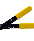 Fiber Optic Wire Stripper Pro Grade For Technicians And Electricians, V Shaped Opening, Safe Cable Prep Without Scratching, yellow handles