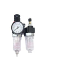 Port FRL Joint Filter And Pressure Regulator Combo For Preparation Unit With SM20 PM20 Compatibility showing dual gauge view