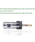 Bulletproof Spindle Motor Extension Shank Adapting ER8 ER11 ER16 ER20 Collets For CNC Milling Machines And Lathes side view with drill bit