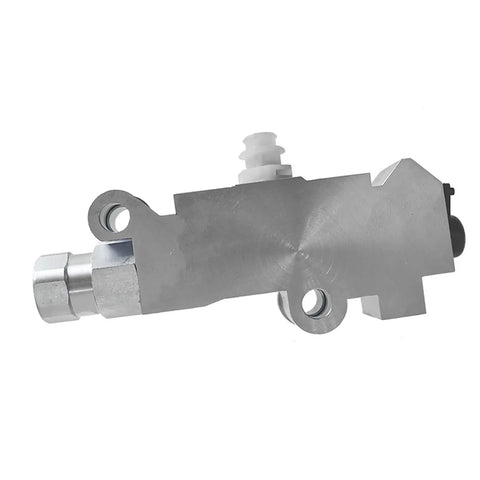 Bulletproof Aluminum Combination Proportioning Valve For Chevy And Gm Performance Builds No Sweat Brake Rework Plug And Play Disc To Drum Conversion 172 1353 And 172 1361 side view showing smooth aluminum finish.