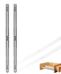 2 Pack Heavy Duty Cabinet Drawer Slides Replacement Ball Bearing Smooth Bidirectional Glide Rails 15–20kg Load Capacity 34.2 x 1.7 x 0.8 cm Silver Cabinet Rails