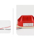 Red LED Strobe Warning Light For Emergency Safety Use, Compact Flashing Alarm Lamp For Factories, Transportation And Machinery, 12V Power