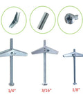 Mixed Heavy Duty Toggle Bolts Anchors And Screws Kit For Drywall Wood Ceilings And Hollow Walls with various sizes shown.