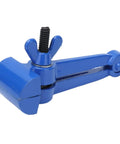50mm Hand Vise For Machinists And DIYers, Cast Steel Clamp Tool With Locking Jaw And Non Slip Grips, Precise Clamping For Lightweight Workpieces, Great For Maintenance, Milling, And Small Scale Projects. Blue 50mm hand vise with locking jaw and threaded clamp