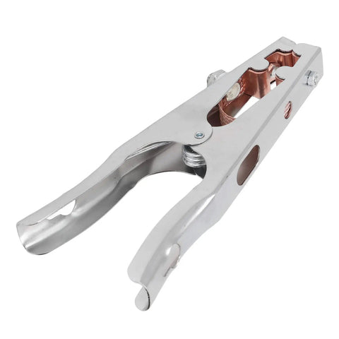 Heavy Duty 800A Earth Ground Clamp For Arc Welder With Copper Clip And Electroplating Finish, angled view showing copper clip.